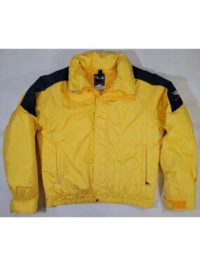 Vtg 90s USA The North Face Extreme Yellow Black Gore-Tex Outdoors Jacket Men's L